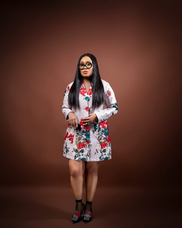 CIKA Red/Blush Flowered Jacket Dress