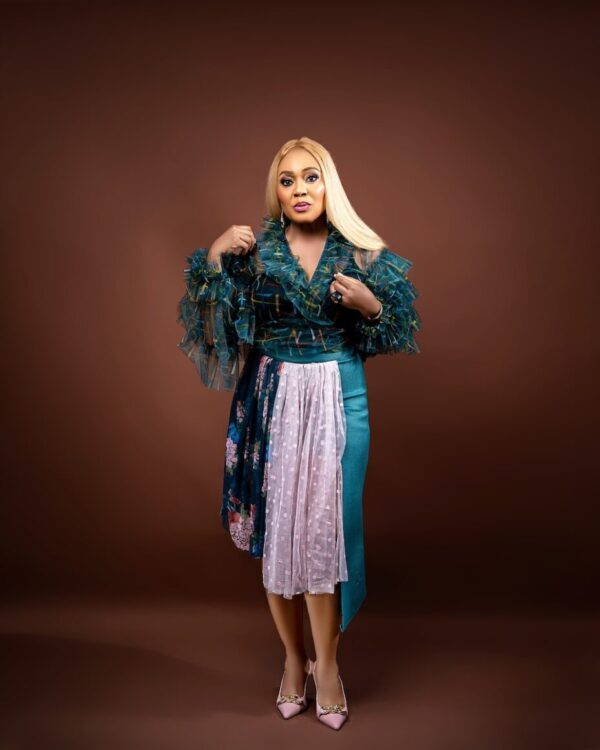 SOTY Teal Tulle Wrap Top