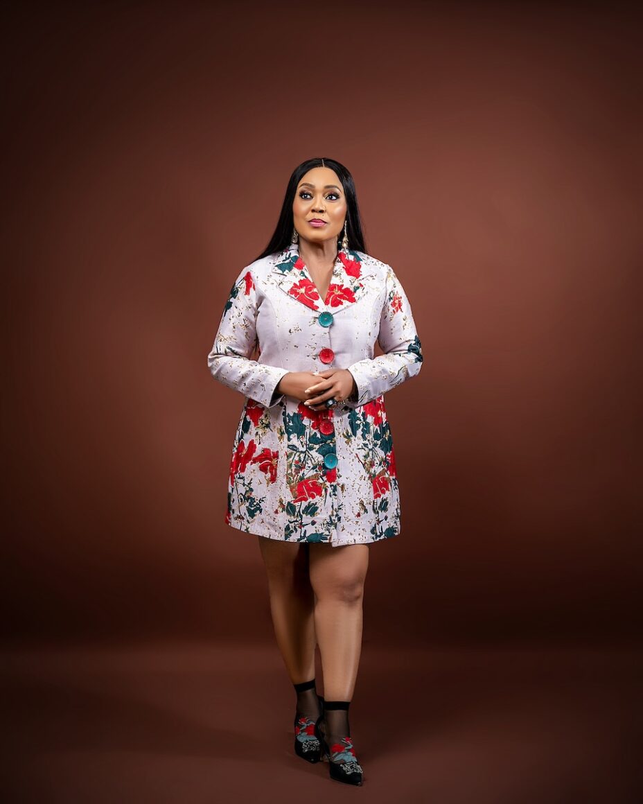 CIKA Red/Blush Flowered Jacket Dress - Image 4