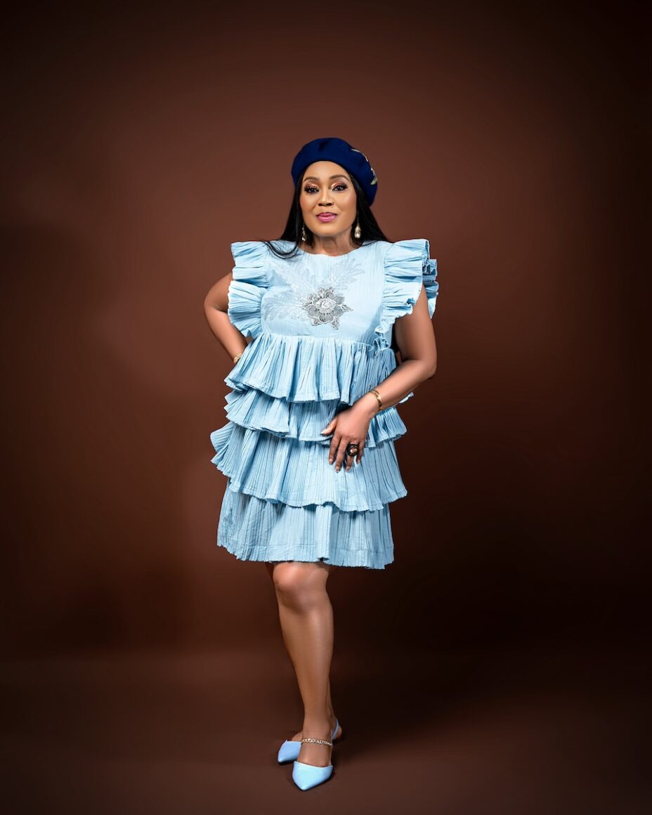 TAMI Powder Blue 3-Tier Dress - Image 2